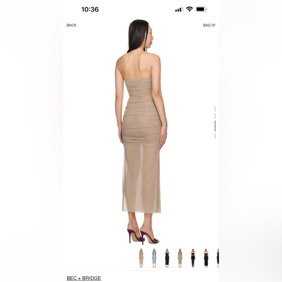 Bec + Bridge Taupe Iona Midi Dress - Picture 2 of 3